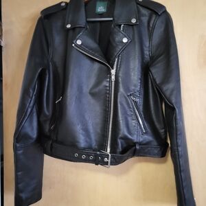 Wild Fable Black Leather Moto Jacket